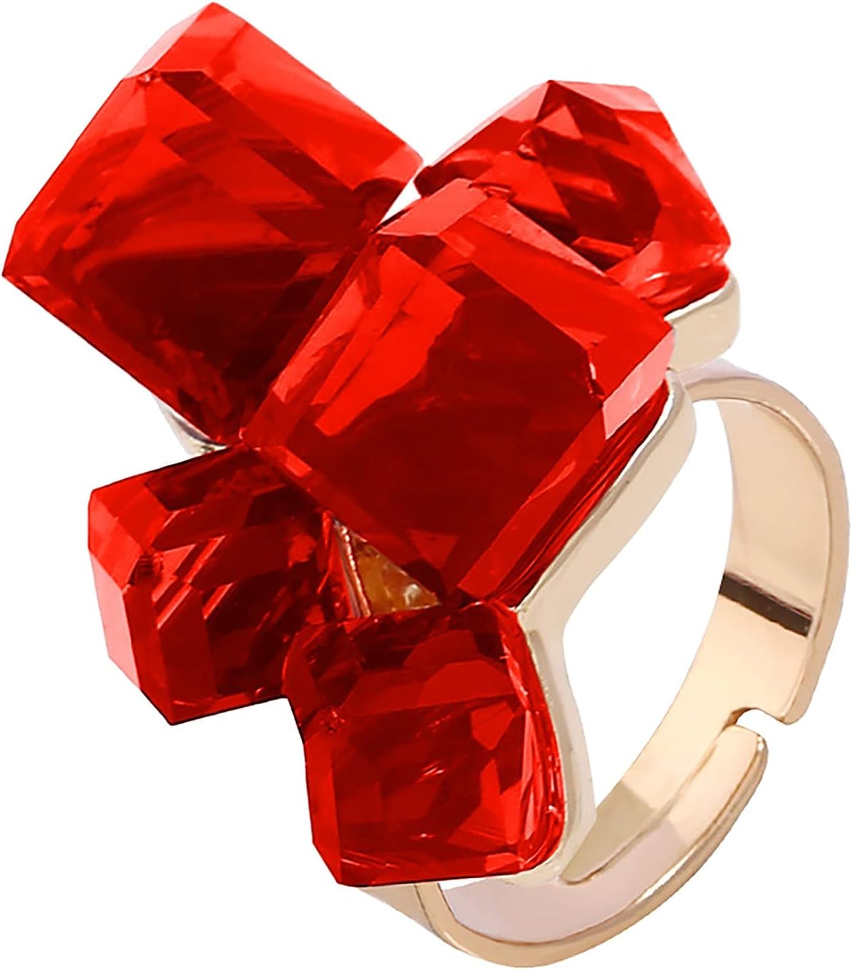 Women Boho Retro Statement Rings Open Adjustable Zircon