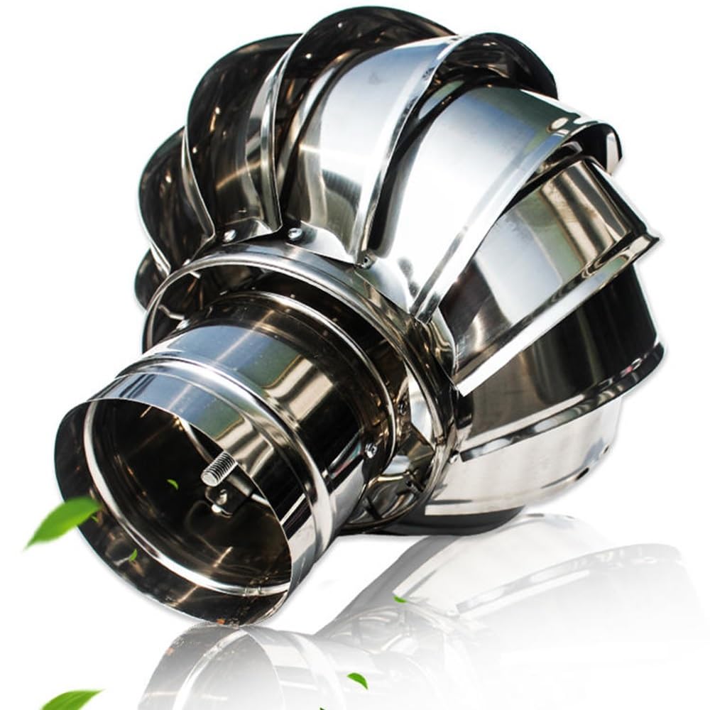 Cgjdfjhe One Color Unpowered Wind Cap, Stainless Steel Exhaust Cap Roof Flue Vent, Spherical Chimney Cover, Weatherproof External Extractor(450Mm/18Inch)