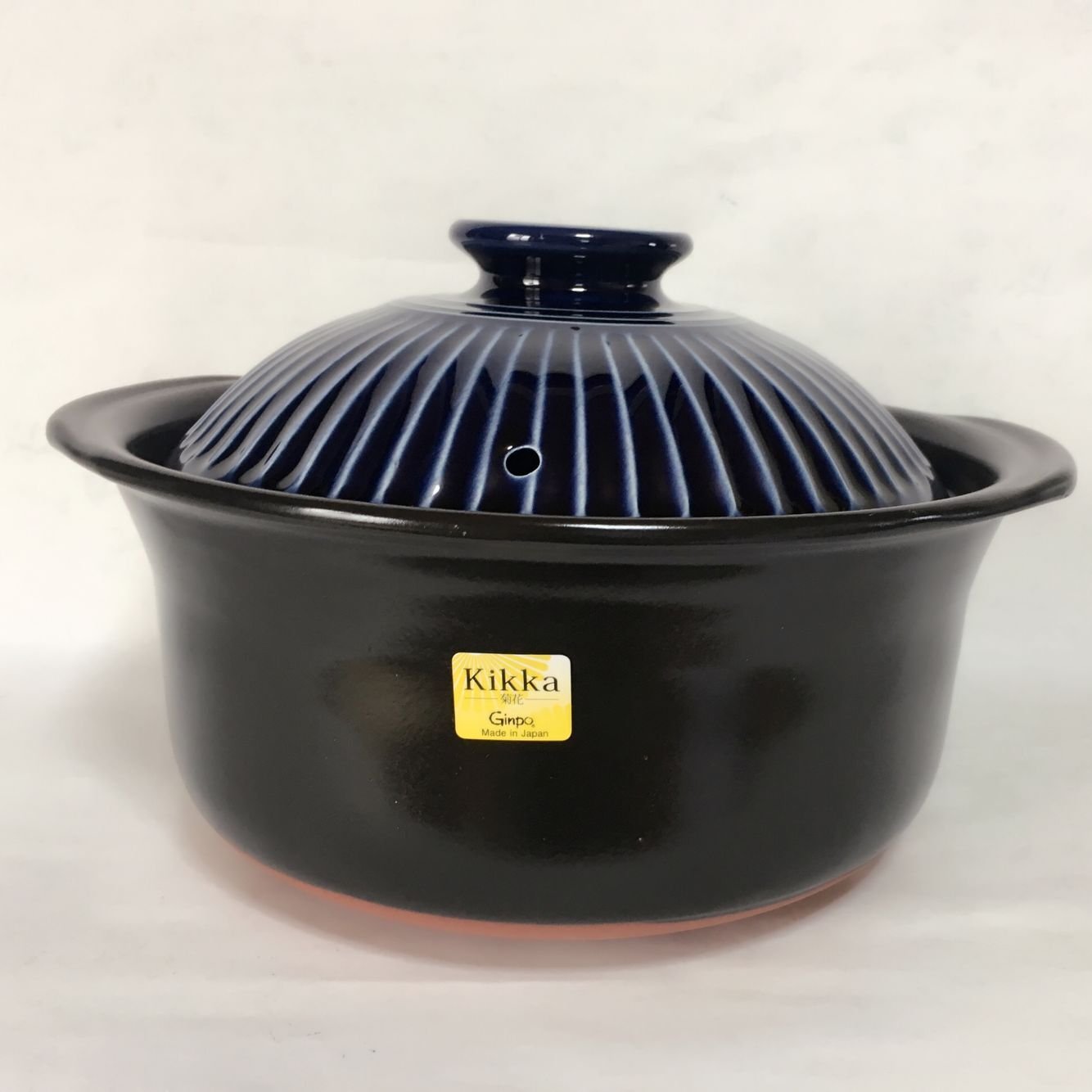 Amazon | 【華華百貨店】萬古焼 菊花ごはん鍋 ルリ釉 二重蓋 5合 3-4人