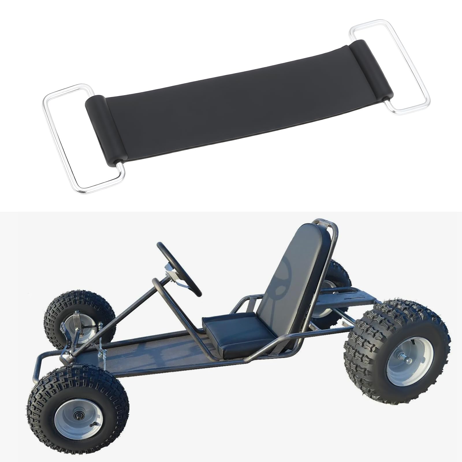 EMSea 2 correas de repuesto de goma para batería de motocicleta, 131 mm, para ATV, quad, kart, Pit Dirt Bike