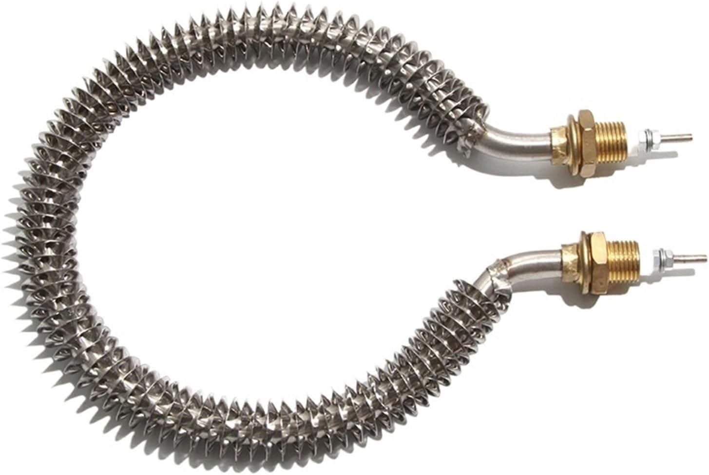 Electric Air Heat Fin Heater Element 220V 380V Round Burning Heating Tube 1KW/1.2KW/1.5KW Copper Thread for Blower(380V,1kw 180mm)