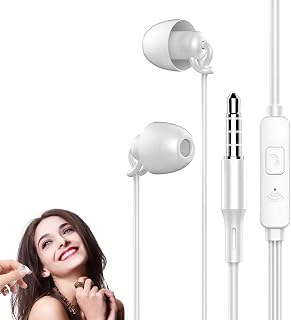 headphones to i - Wired Silicone Earphones | 3.5mm Noise Cancelling Sleep Headphones, In-Ear Headphones for Person Side Sleeping, Comfortable, Sleeping Time Ear Plugs Un | sömnhörlurar, in-ear hörlurar för personer sover på sida, bekväma, avkopplande öronproppar för läggdags Un