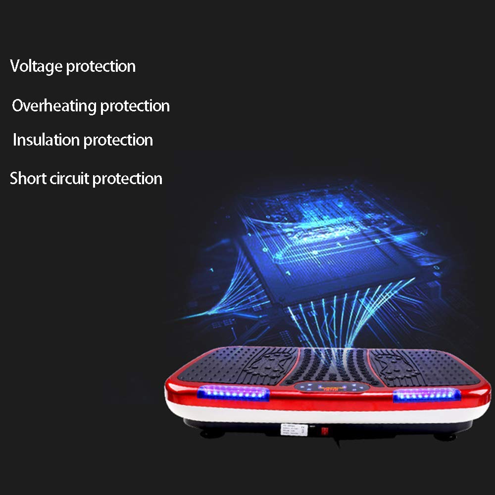 Máquina de ejercicio con vibración Entrenador de fitness con vibración, placa vibratoria, con música Bluetooth, panel táctil, operación remota, masaje corporal, fácil almacenamiento, equipo de ejercic