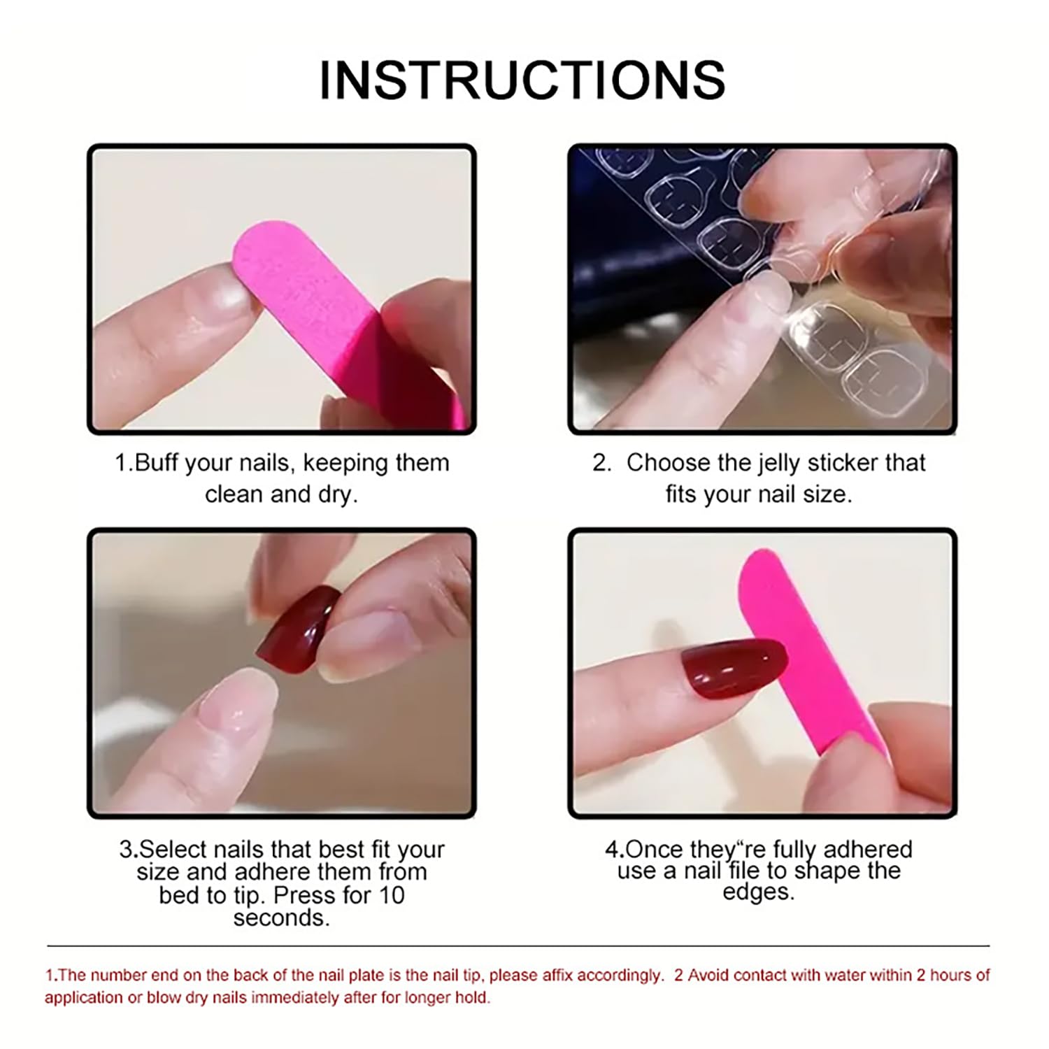 Lot de 24 faux ongles courts à presser en forme d'amande - Bleu et rose - Avec rayures colorées - Couverture complète - Faux ongles courts en acrylique à coller - Pour femme