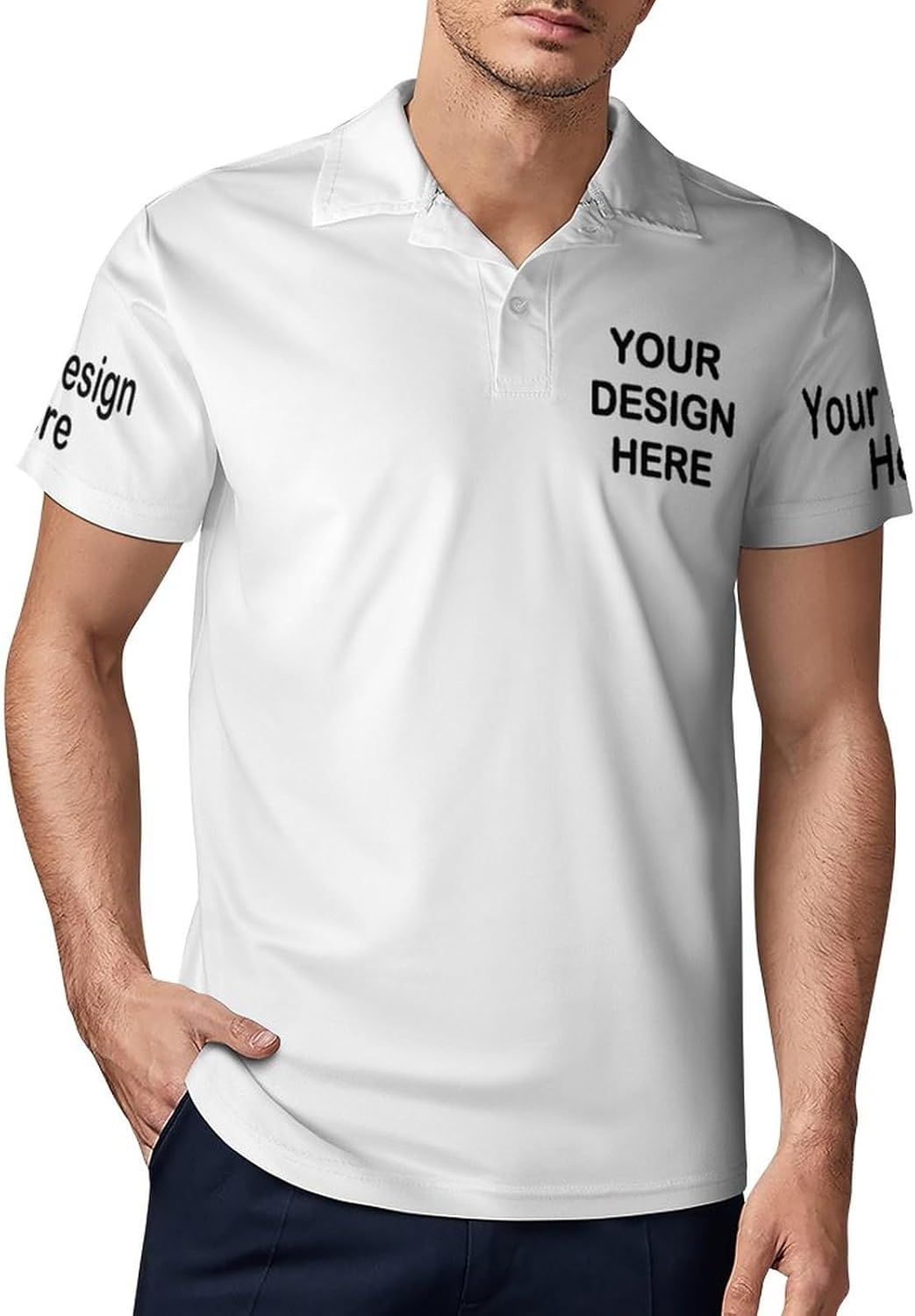 Custom Polo Shirts for Men Custom Personalized Text & Logo Golf Tees Work Shirt Custom Shirt Personalized Shirts