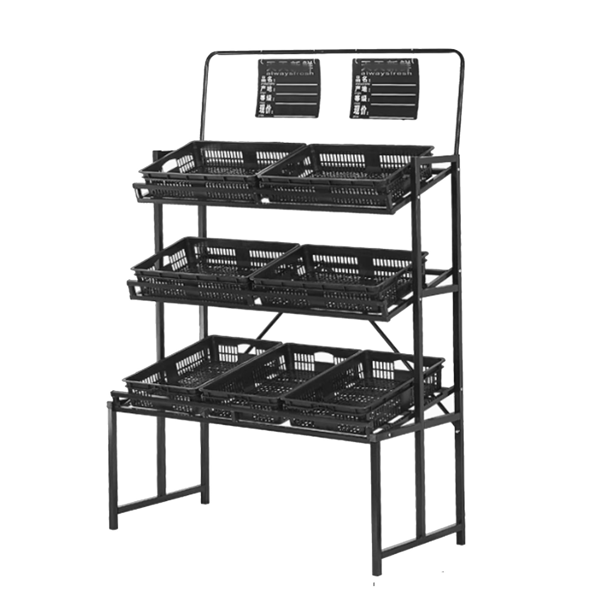 Étagère de rangement pour fruits et légumes à 3 niveaux pour stopper le désordre en cuisine