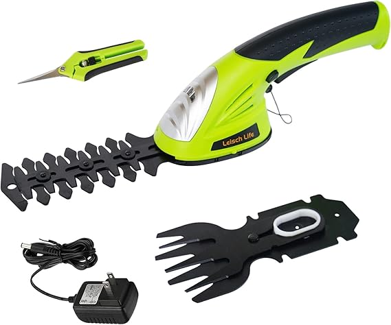 Review Leisch Life Cordless Grass Shear & Shrubbery Trimmer – 2 in 1 Handheld Hedge Trimmer 3.6V Electric Grass Trimmer Hedge Shears w/Pruning Scissor Rechargeable Lithium-Ion Battery and Charger Included Review Leisch Life Cordless Grass Shear & Shrubbery Trimmer – 2 in 1 Handheld Hedge Trimmer 3.6V Electric Grass Trimmer Hedge Shears w/Pruning Scissor Rechargeable Lithium-Ion Battery and Charger Included