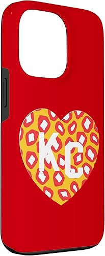 Vista 21 de Carcasa para iPhone 11 KC Heart Red/Yellow Animal Print Kansas City Hearts Kc Heart