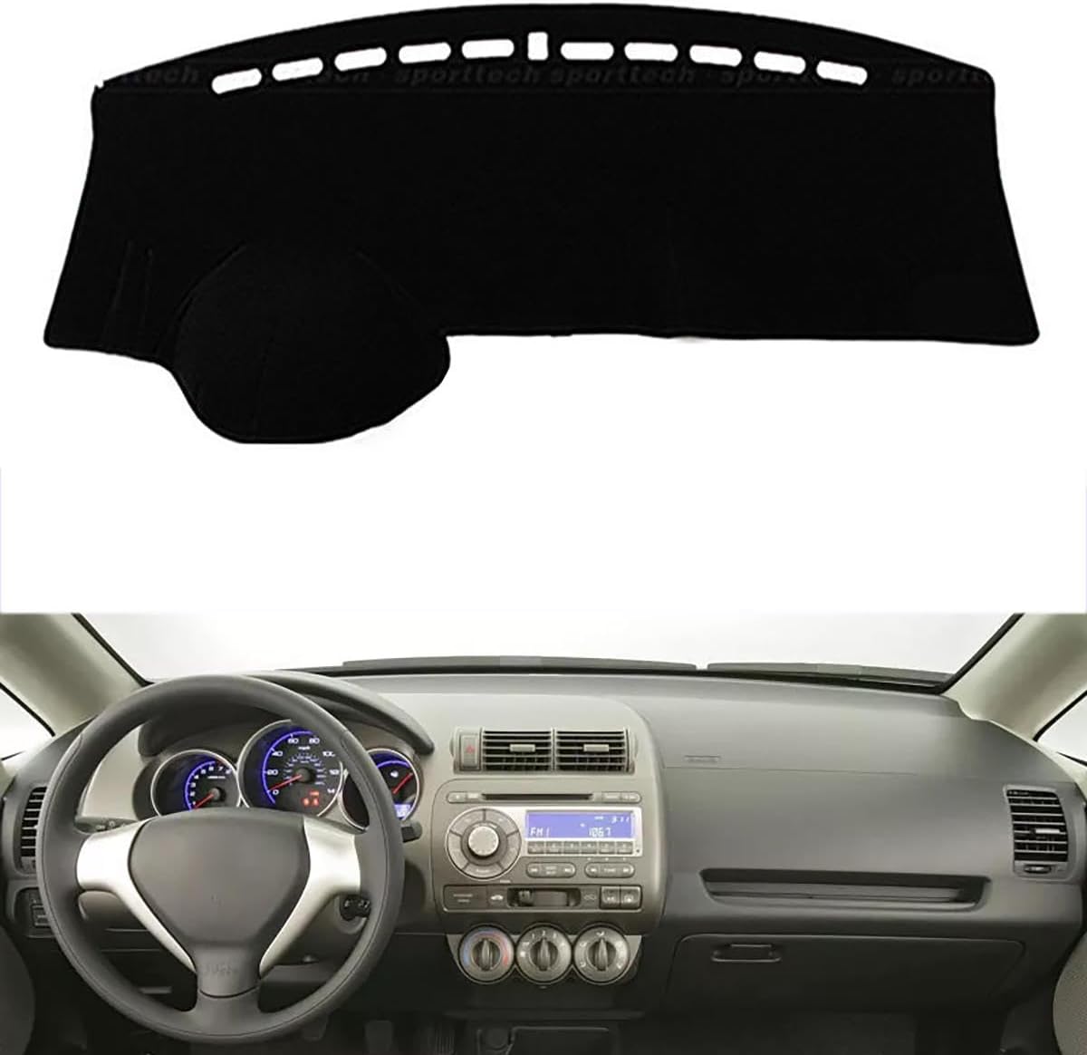 HATHWAY Fit for Honda Fit 2004-2008,Car Dashboard Cover,Black Dashboard Cover,Dash Board Protecter Cover,Car Interior Accessories