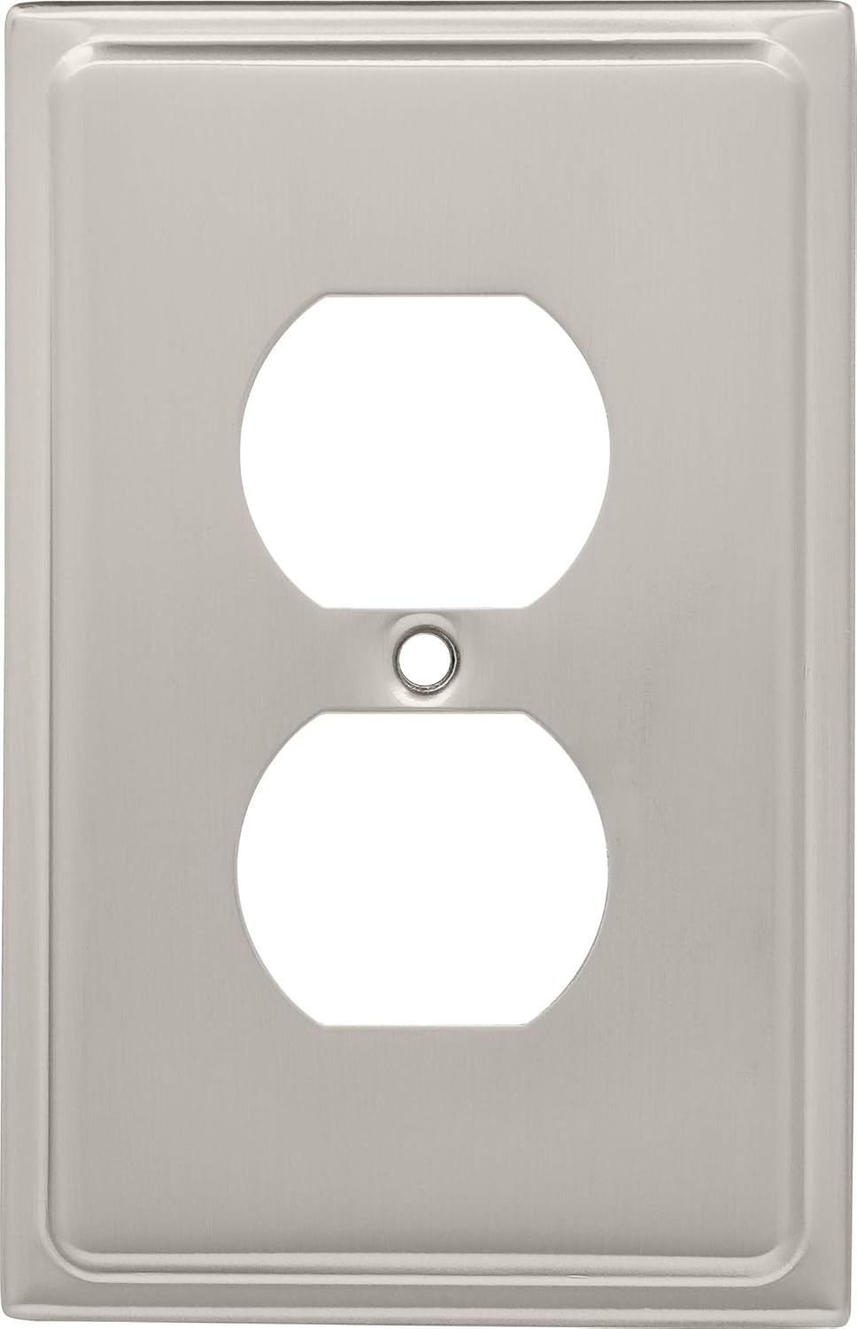 Franklin Brass 126362 Country Fair Single Duplex Wall Plate, Satin