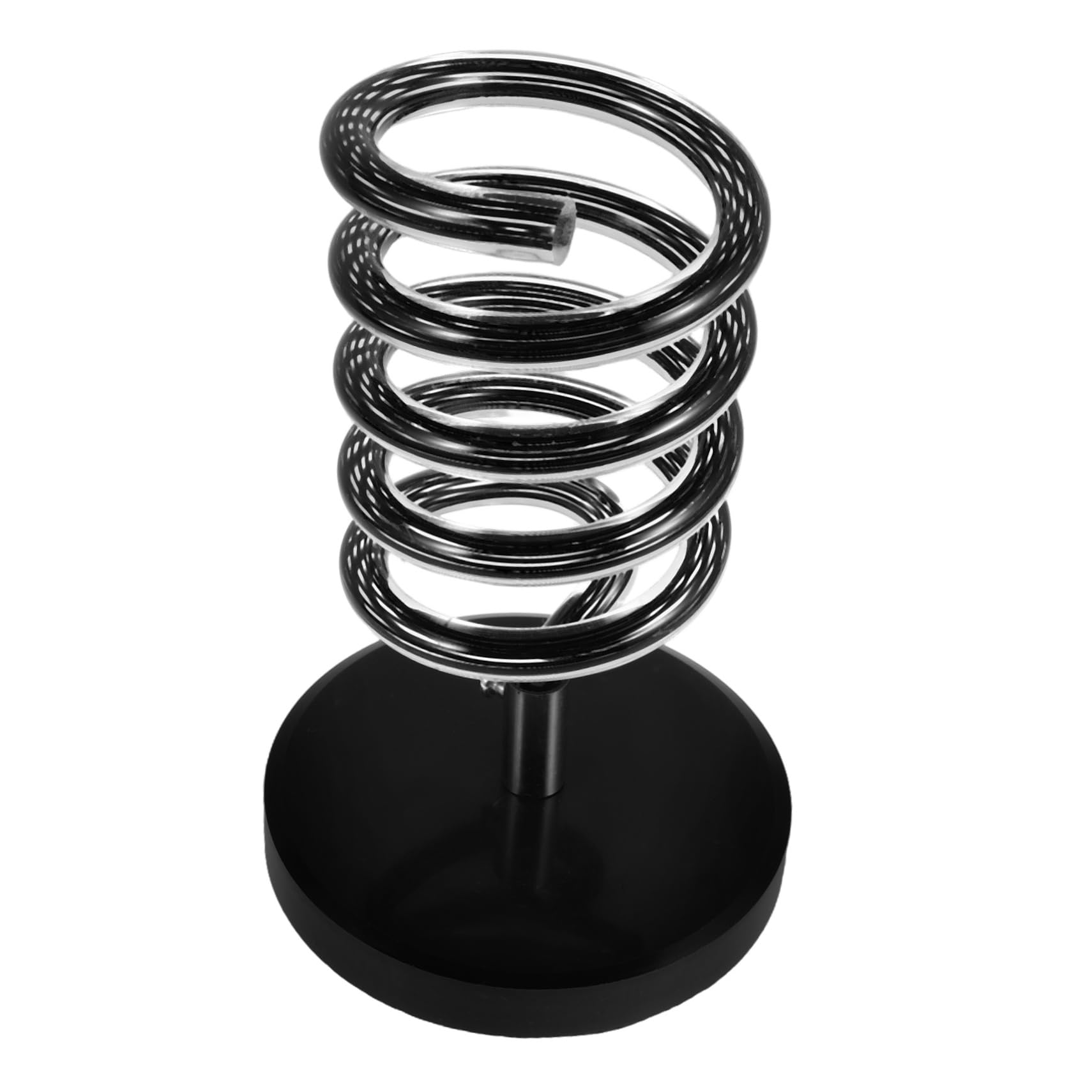 Beavorty Supporto per Asciugacapelli a Spirale in Marmo Nero, Organizer da Banco per Salone e Bagno, senza Foratura, Design Elegante