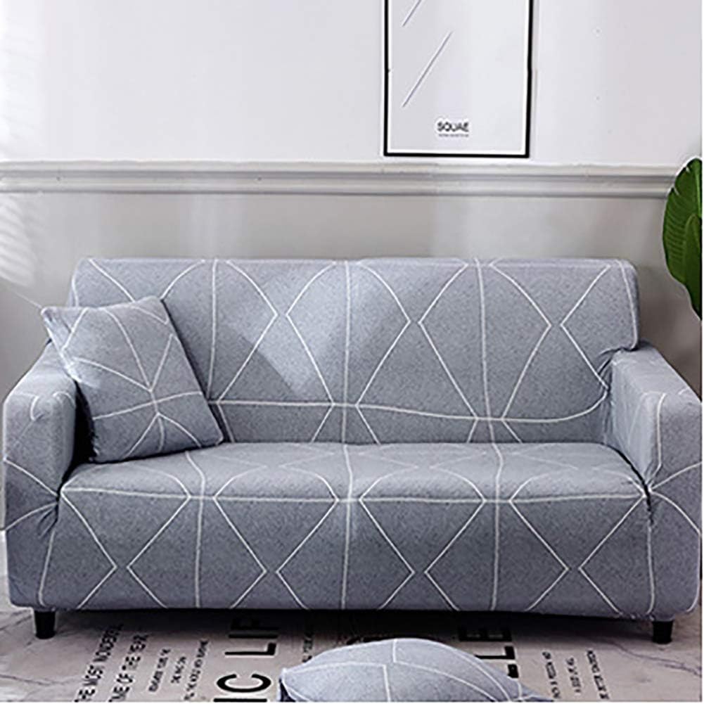 Home use 1/2/3/4 Seater Polyester Sofa Cover Universal Stretch Sofa Slipcovers Armcr Sofa Furniture Protector Stretch Elastic Fabric Slip Cover Washable Not Easy to Fade Sofa Cover (E 2 seaters)