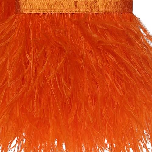 Miniatura 5 de Cinta de costura de plumas de avestruz para manualidades, ropa, accesorios, vestido de novia latino, bricolaje, 2-5 yardas, 3-4 pulgadas de ancho (2