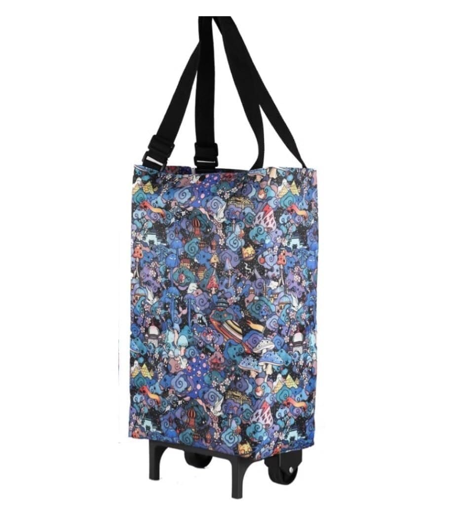 Folding Trolley Cart Trolley Household Luggage Trailer Travel Shopping Bag Folding Grocery