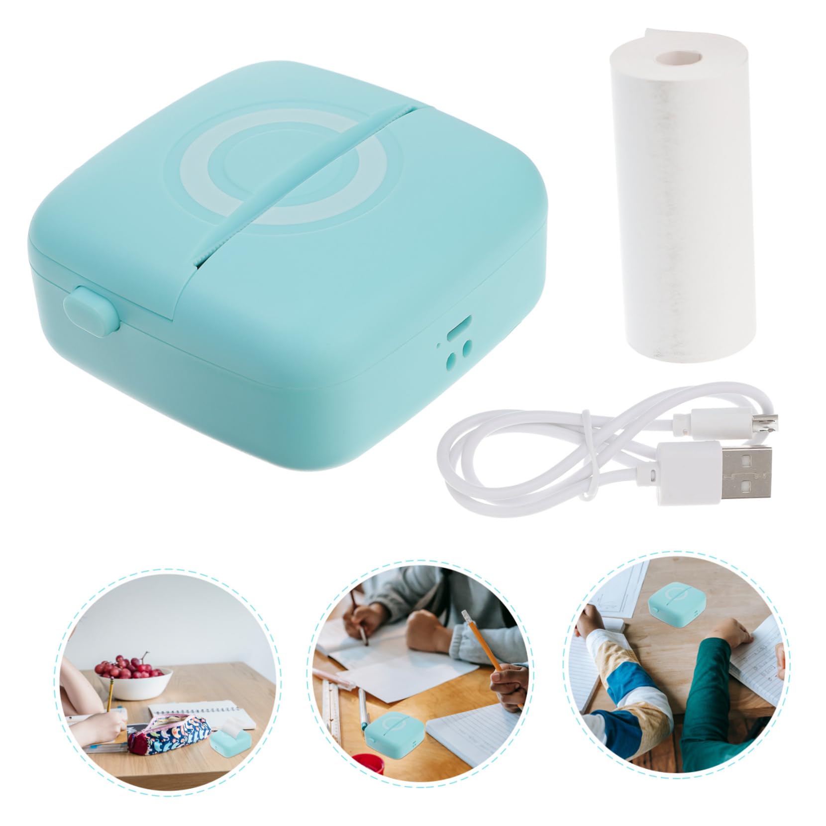 Operitacx Stampante Termica Portatile senza Fili 200dpi, Stampa Foto ed Etichette, 1000mah, Carta Abs, per Casa e Ufficio