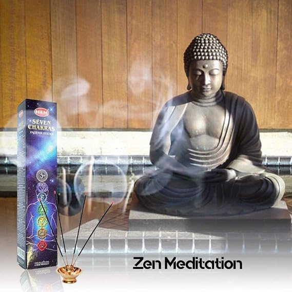 Hem Seven Chakras Incense Sticks 35 Sticks Variety Set (7 Fragrance Packs) Aromatic Incense for Meditation, Yoga & Home Fragrance.
