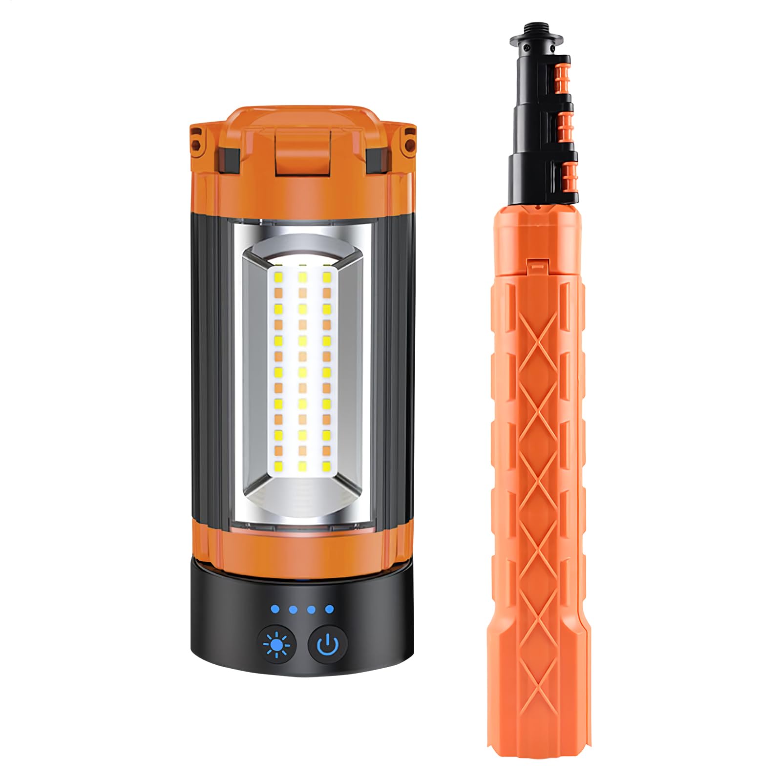 Teleskopowa Latarka Kempingowa 4 tryby, 10000mAh przenośna lampa LED ze | Przenośna latarka robocza do warsztatu, garażu, inspekcji, napraw, ciężarówek, wędkowania,