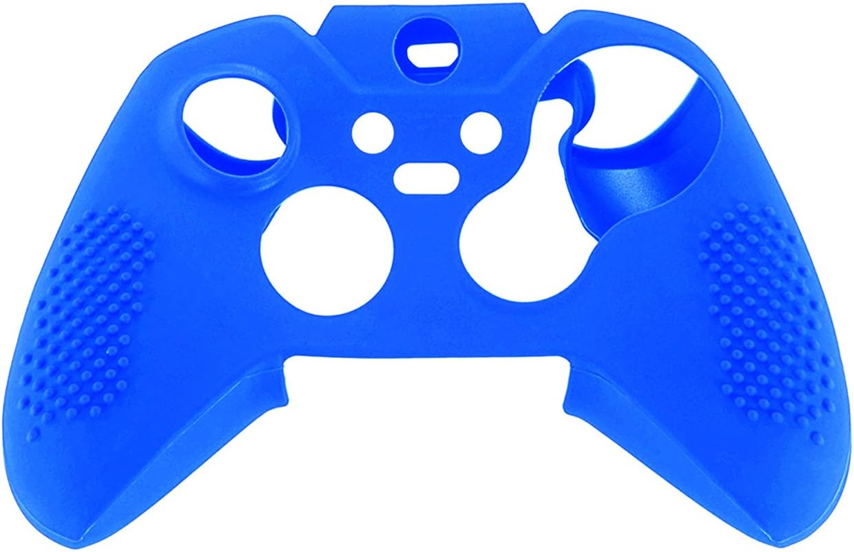 Taifond Anti-Slip Silicone Controller Cover Protective Skins for Microsoft Xbox One Elite Controller with Two Thumb Grip Caps (Blue)