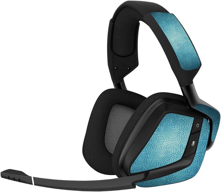 MightySkins Skin Compatible with Corsair Void Pro Gaming Headset - Blue Swirls | Protective, Durable, and Unique Vinyl Decal wrap Cover | Easy to Apply, Remove, and Change Styles | Made in The USA