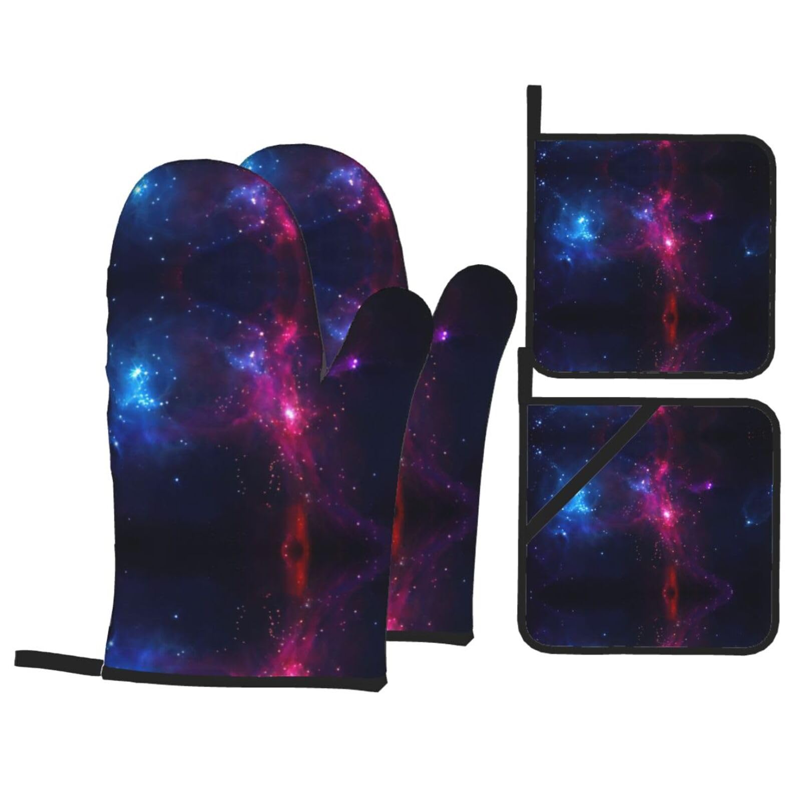Maniques de Noël Galaxy gant isolant et dessous de plat de cuisine