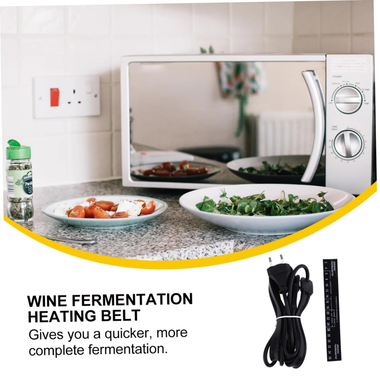 Ceinture Chauffante pour Fermentation du Vin Électrique en Caoutchouc De Silicone Noir, Alimentation Ac220-240v, pour Brassage Domestique Et Bière, Accessoire Vinification Facile à Utiliser