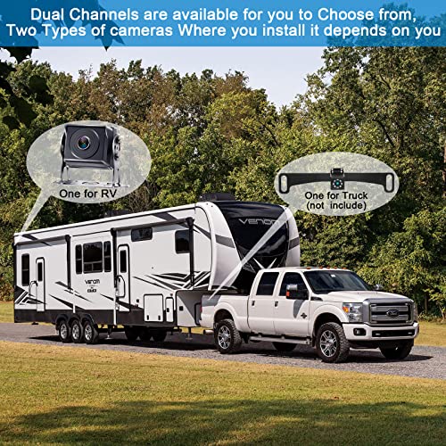 Backup Camera RV Metal Waterproof - Plug and Play Easy Set up Full Time Monitoring Clear Night Vision Rear View Camera with 7 Inch Monitor for RV Truck Trailer Tractor Motorhome Camper - AMTIFO A13 - Thumbnail 7