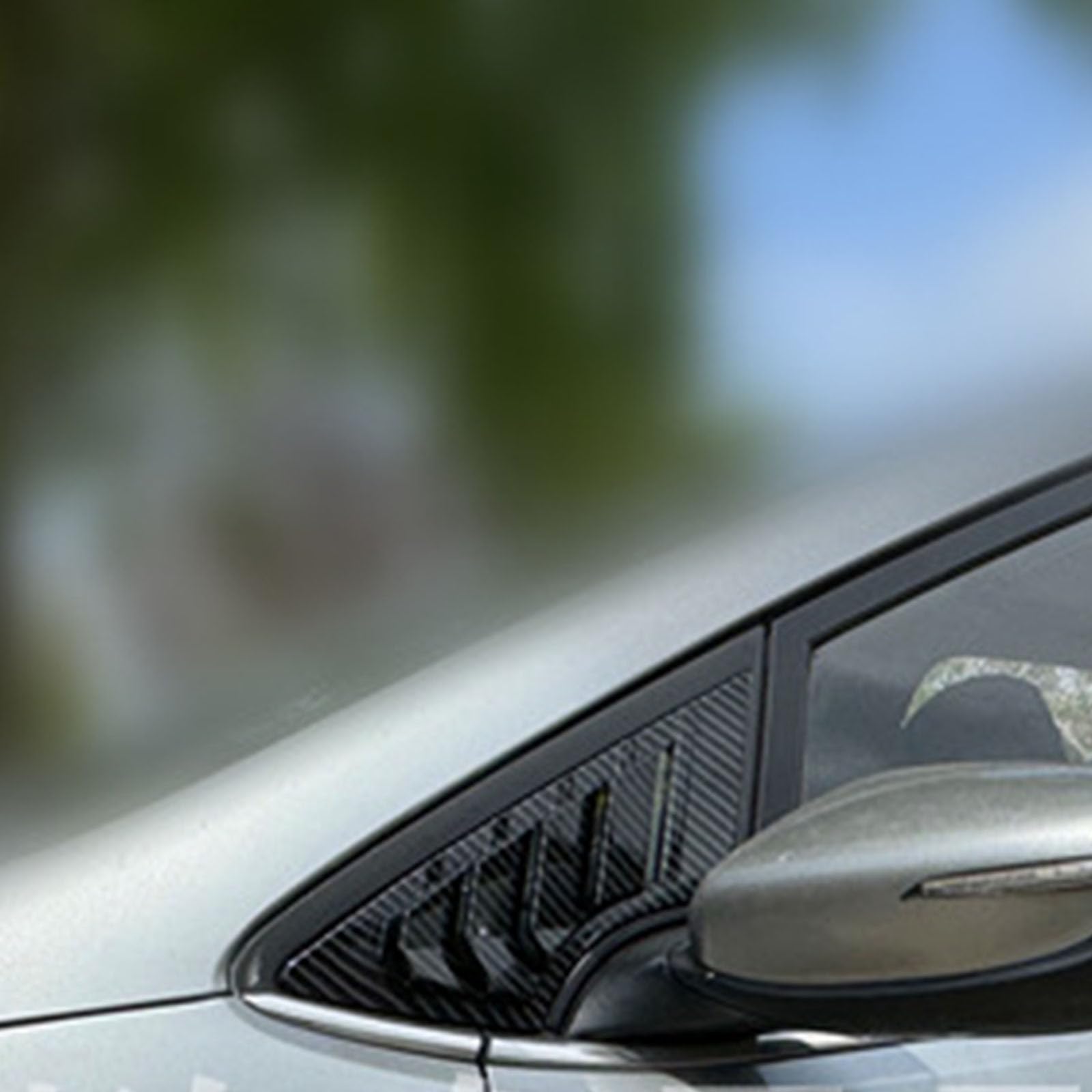 2 sztuki do KIA K3 Front 2013-2018, tylne okiennice do szyb samochodowych, żaluzje boczne, osłony, wykończenia, akcesoria zewnętrzne ABS, B Carbon Fiber Look