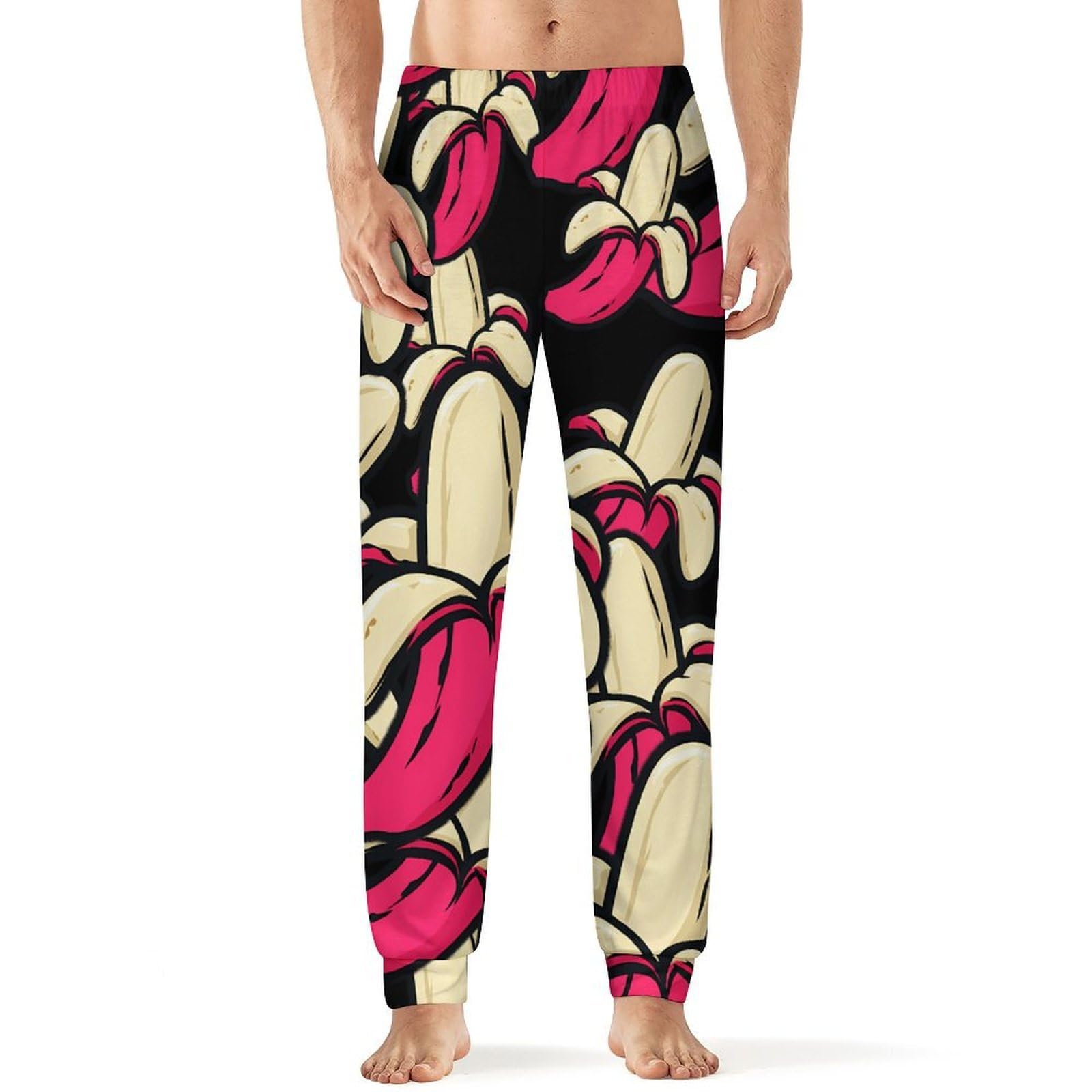 Peiyeety Men's As Pic Penis Pinkskin Banana Pajama Bottoms Sleep Lounge Soft Comfy Pants Sleepwear