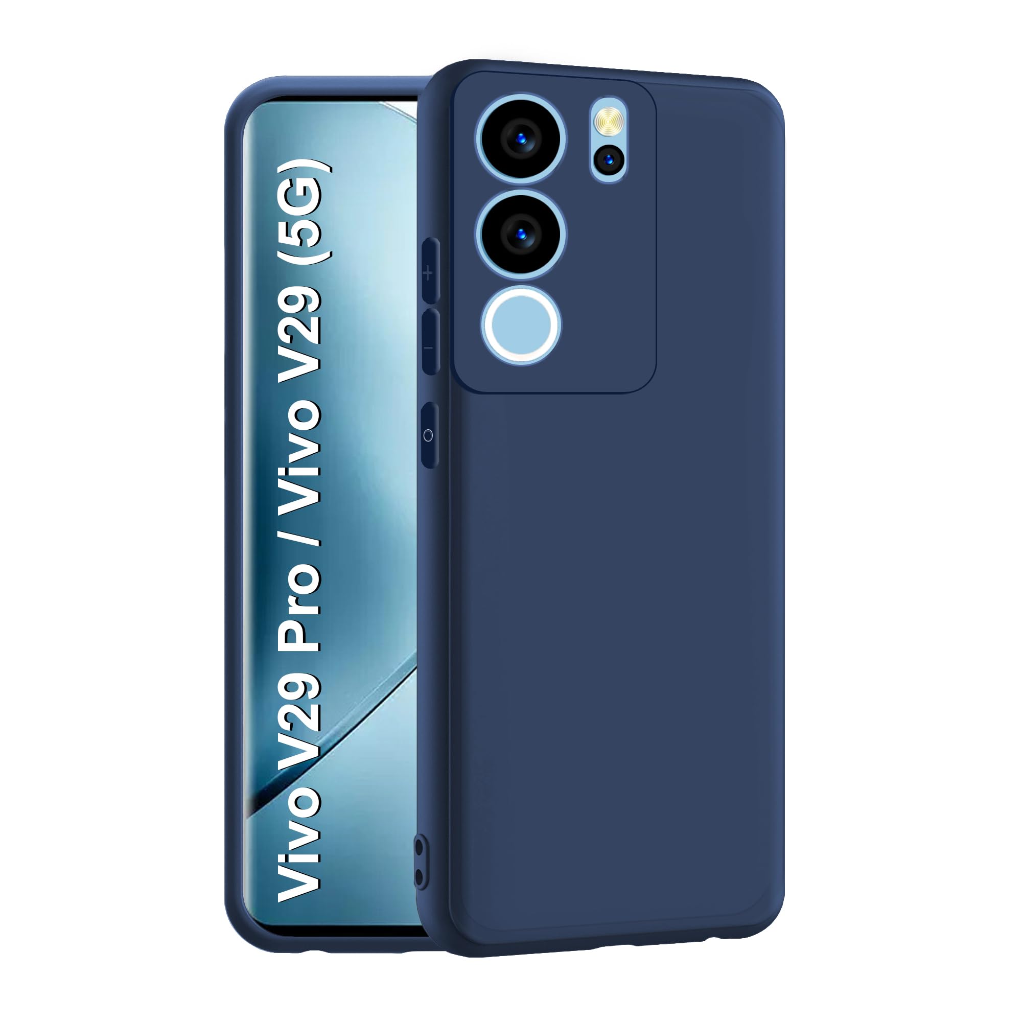 CEDO Vivo V29 Pro/Vivo V29 (5G) Back Cover | Camera Bump Protection & Inner Velvet Fabric Lining | Ultra Slim Matte Soft Rubberised Case Cover (Blue) (B0CLH5QQ75) Amazon Price History, Amazon Price Tracker