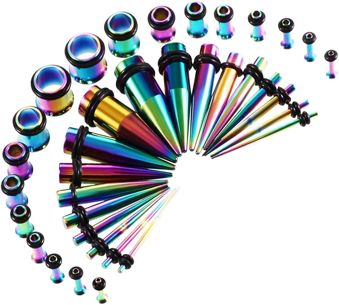 Kit D'écarteurs D'oreilles BOOM - 36 Pièces En Acier Inoxydable, Tailles 1,6 Mm à 10 Mm, Avec Tunnels Et Plugs