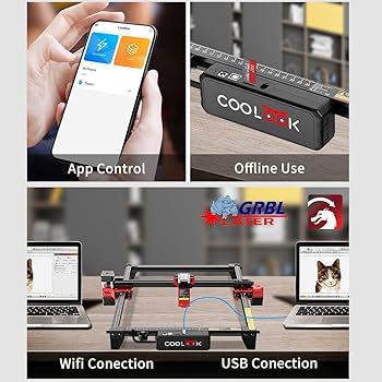 Amazon.com: Coolook CK1-55 Laser Engraver, 5.5W Laser Engraving