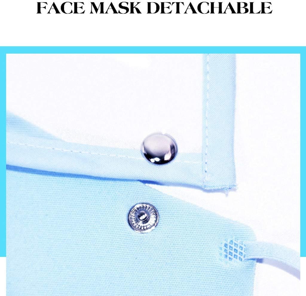 6PCS Cotton Dustproof Face Protective, Reusable Washable Face Bandanas with Breather Valve and Detachable Eyes Shield (Black(Without valve) - 6PCS)