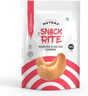 Nutraj Snackrite Cashew (Kaju) R&S W-320 150g | Premium Roasted & Salted Kaju Nuts | Nutritious, Crunchy & Delicious | Glu... Price In India