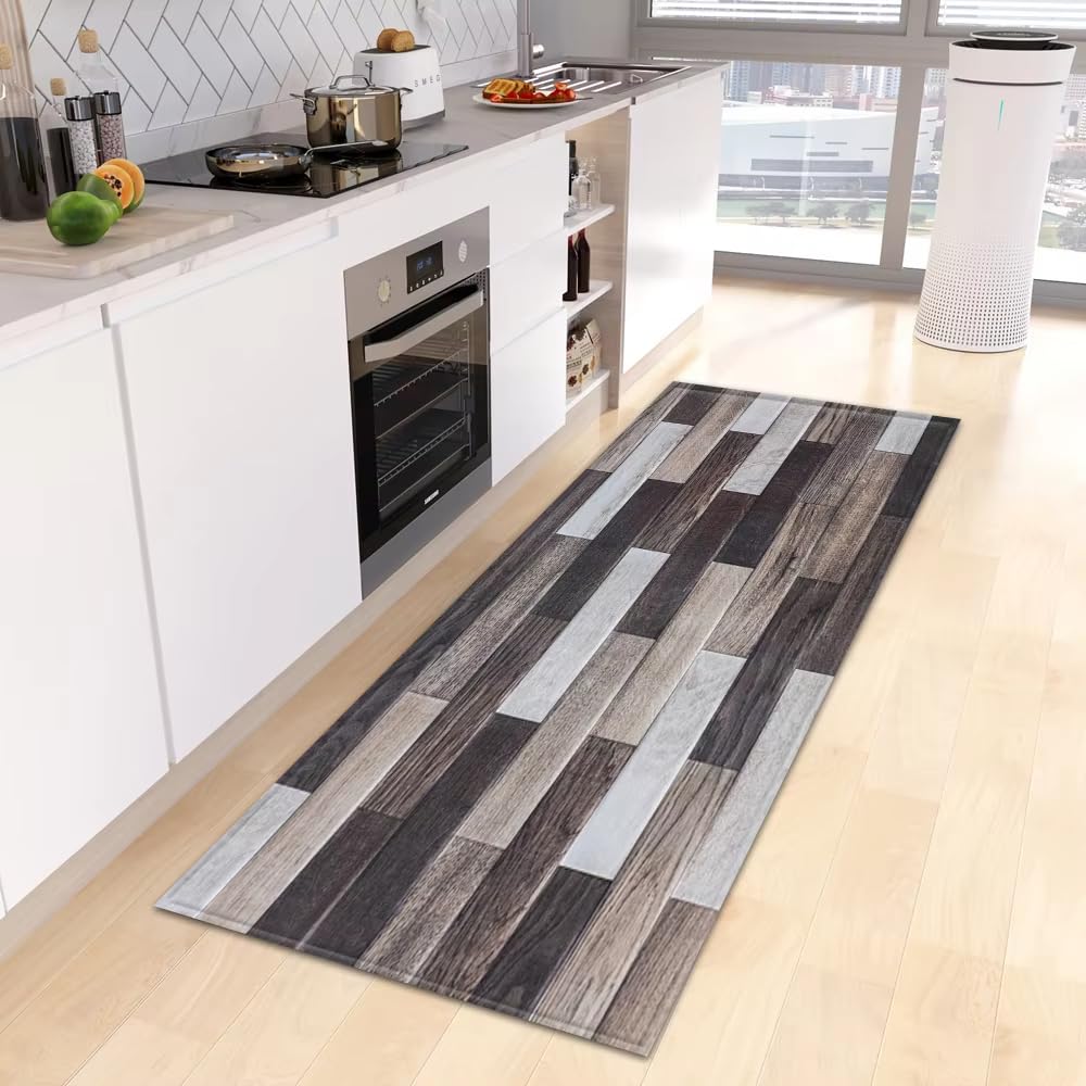 Alfombra de cocina para suelo de madera felpudo lavable entrada salón