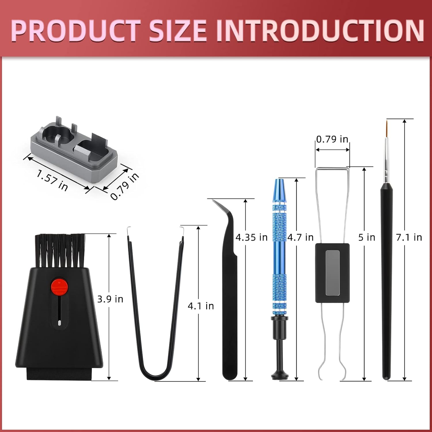 YIMAGUJRX 32 Switches Acrylic Lube Station,Keyboard Lube Kit,Switch Opener,Switch Lube,Switch Puller,Keycap Puller,Switch Lube Tool for Custom Mechanical Keyboard (12Pcs)