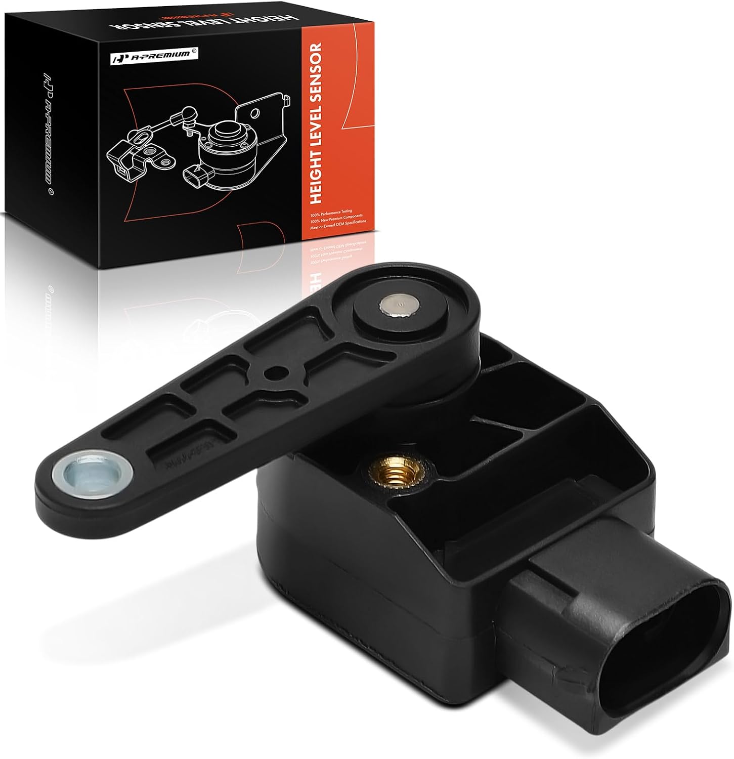 A-Premium Ride Height Level Sensor Compatible with Volvo XC90 2010 2011 2012 2013 2014, 2.5L 3.2L 4.4L, Front Left Driver Side