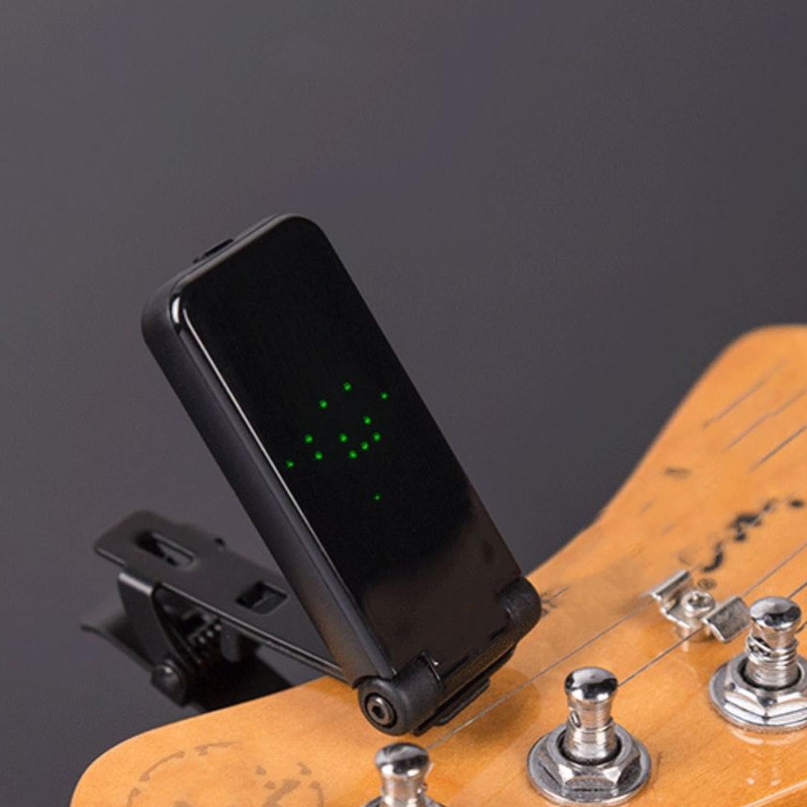 Alomejor Accordatore per Chitarra, Rotazione di 360 Gradi con Display LED per Chitarra Basso Violino, Accordatura Accurata da 435 Hz a 445 Hz per Musicisti
