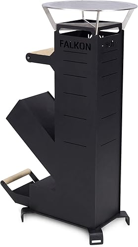 Miniatura 2 de North Mountain Supply Falkon - Estufa de cohete para exteriores, estufa de iluminación fácil para acampar, cocinar al aire libre y más, ligera y