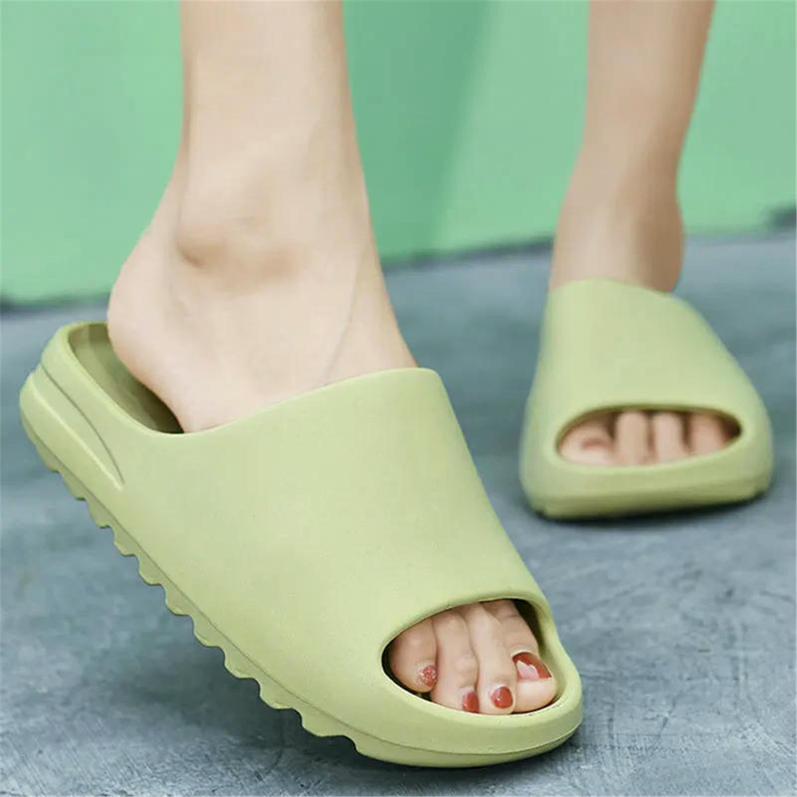 Claquette Hommes Pantoufles D'été Soft Bottom Indoor Home Platform Sandals Chaussures De Plage Couple Diapositives Non Glissantes-wt-44-45 (fit 43-44)