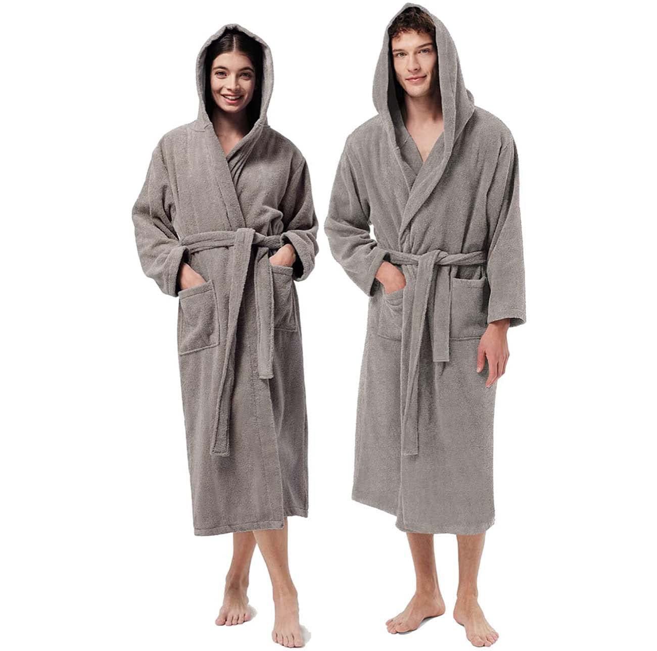 Jenny Sesal Albornoz unisex de rizo, ideal para casa, spa, sauna, gimnasio, suave y con alta capacidad de secado