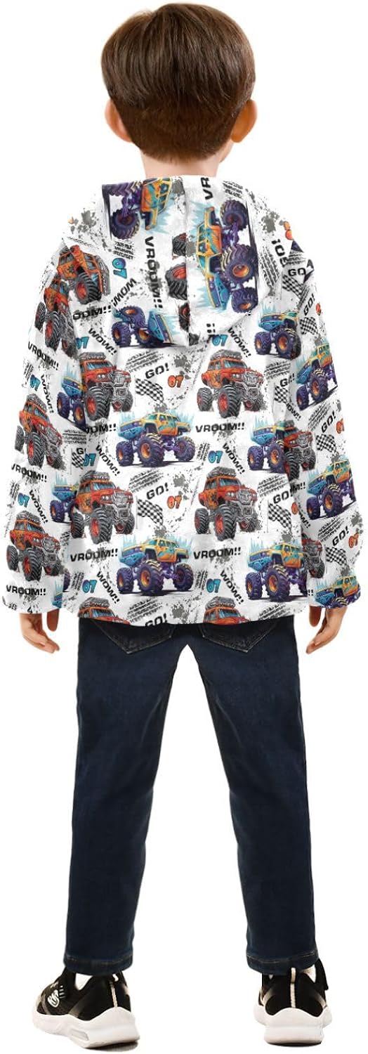 Boys Fleece Jacket Hooded Autumn Winter Long Sleeve Thick Warm Outerwear;3-10 Years Kids Cute Fuzzy Jacket