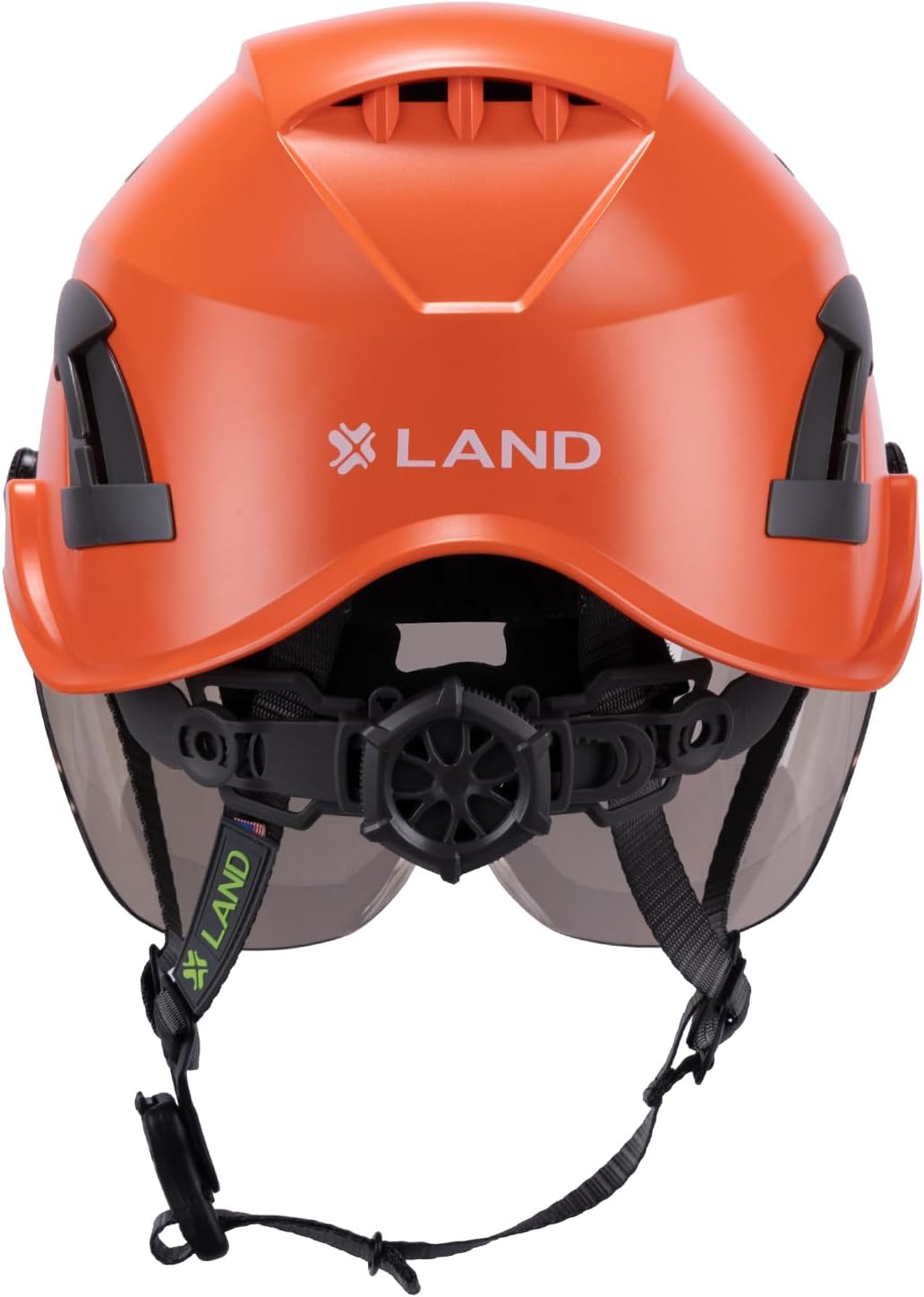 Land Helmets AeroPro Safety Helmet with Visor (Smoke/Clear) – ANSI Z89.1 Type 1 Class C Hard Hat – Use for Arborist, Rescue & Construction