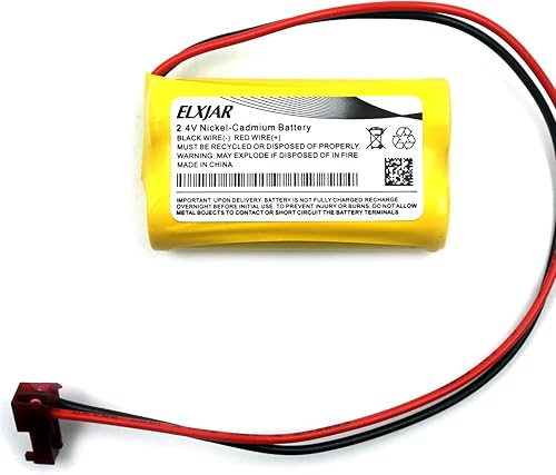 Miniatura 2 de elxjar Paquete de 5 baterías AA Ni-CD de 2.4 V 1200 mAh de repuesto para Lithonia ELB2P401N ELB 2P401N ELB0310 ELB 0310, Powercell PCHA45-2-SR-LC,