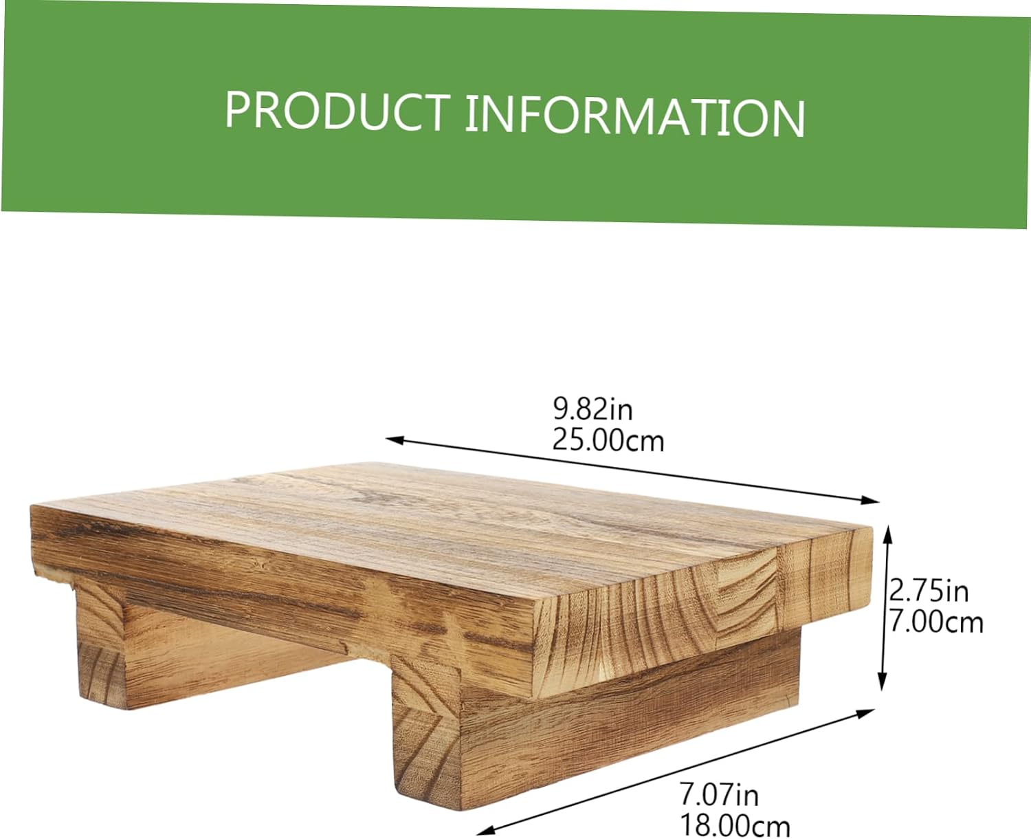 NUOBESTY Home Use Wooden Footstool Vintage Style Desktop Organizer and Shoe Changing Stool for Kindergarten and Living Room Use and Easy to Clean