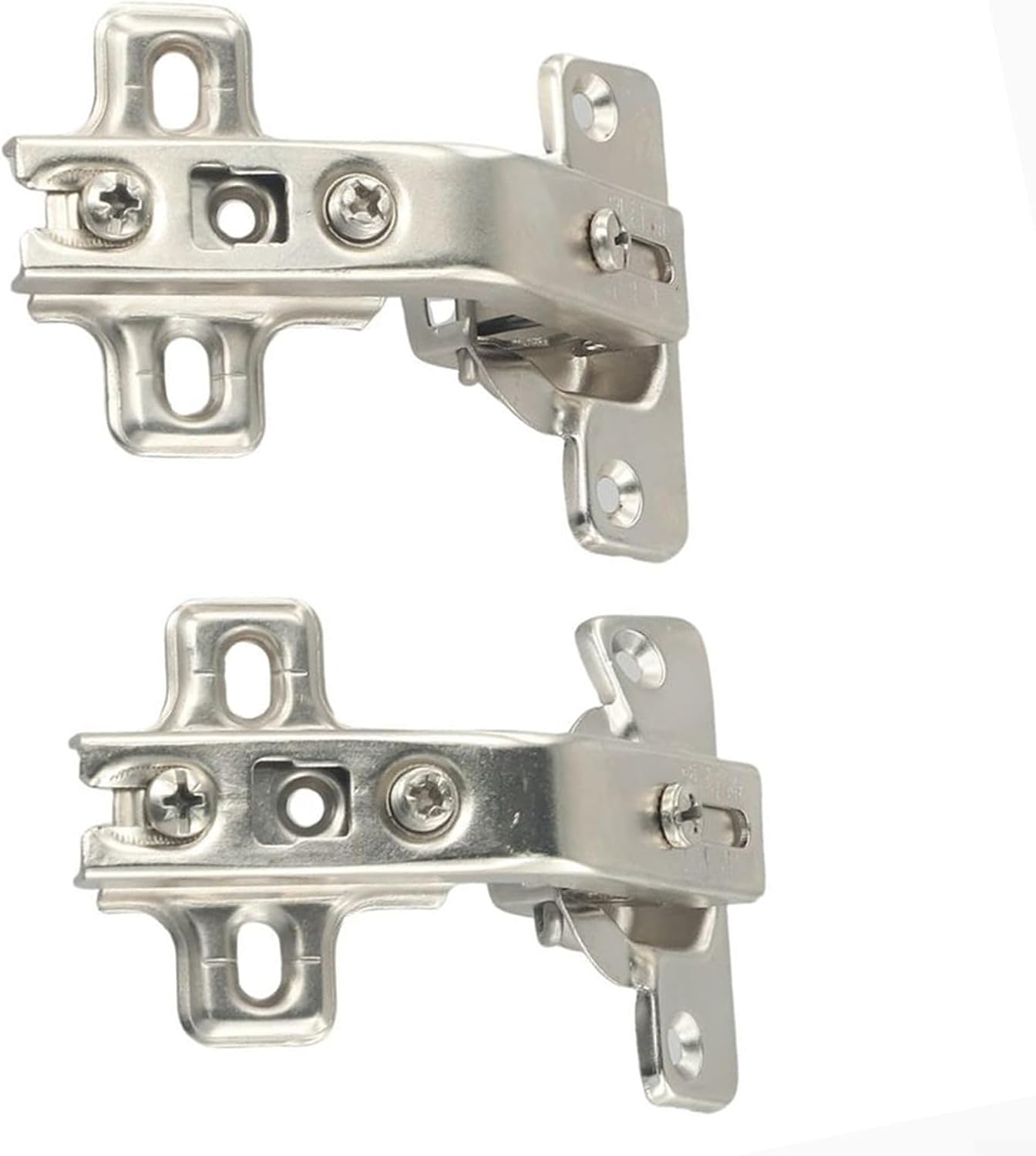2 Pack 135 Degree Corner Cabinet Hinges Full Overlay Nickel Plated Cast Iron with 35mm Cup 7mm Depth Kitchen Closet Wine Cabinet Door