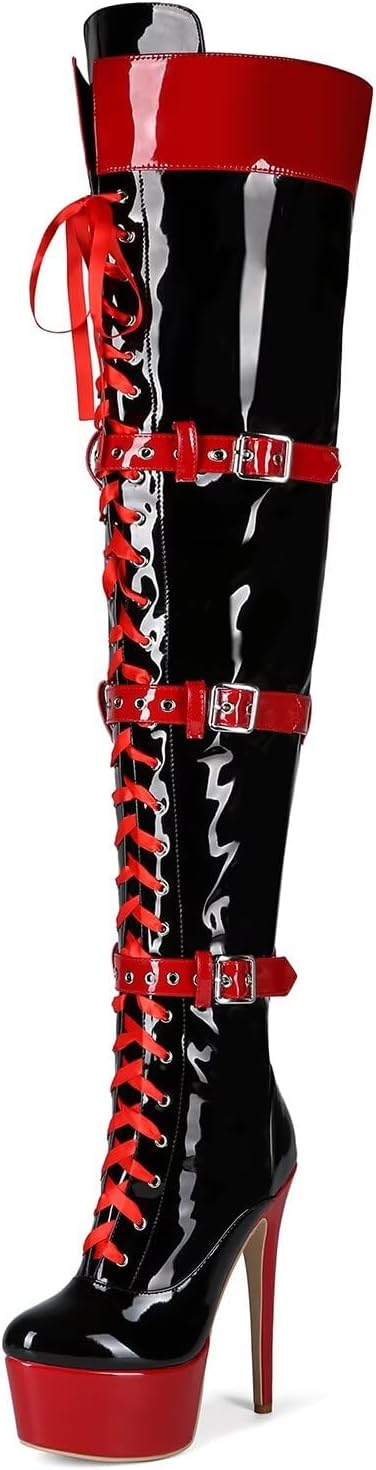 Frankie Hsu Women Stiletto Boots - Adjustable Calf Fit