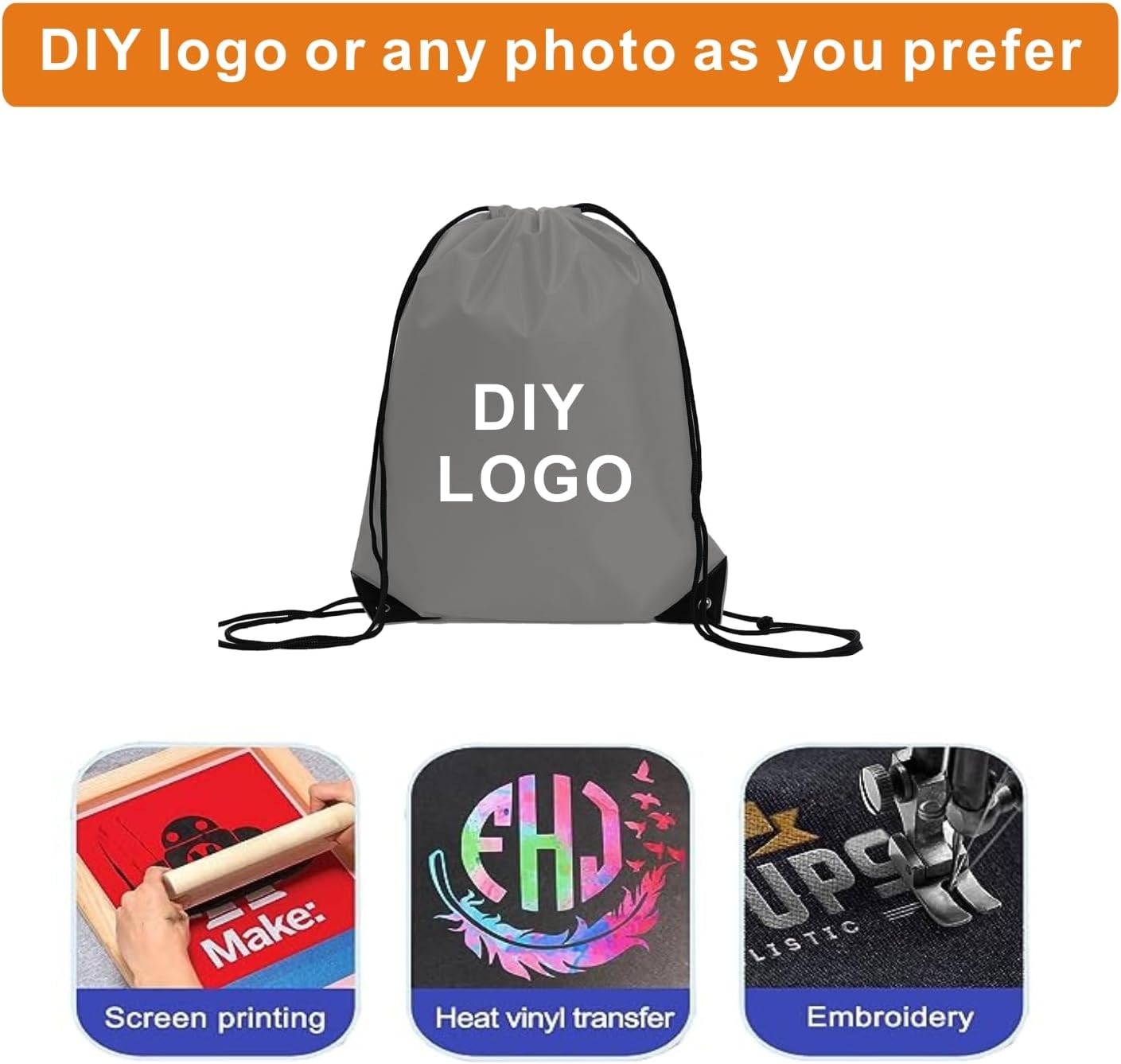 Drawstring Backpack Bulk 40Pcs Draw String Backpack Bags DIY Gym Sports Traveling Yoga Cinch Bag Sackpack Drawstring（grey）