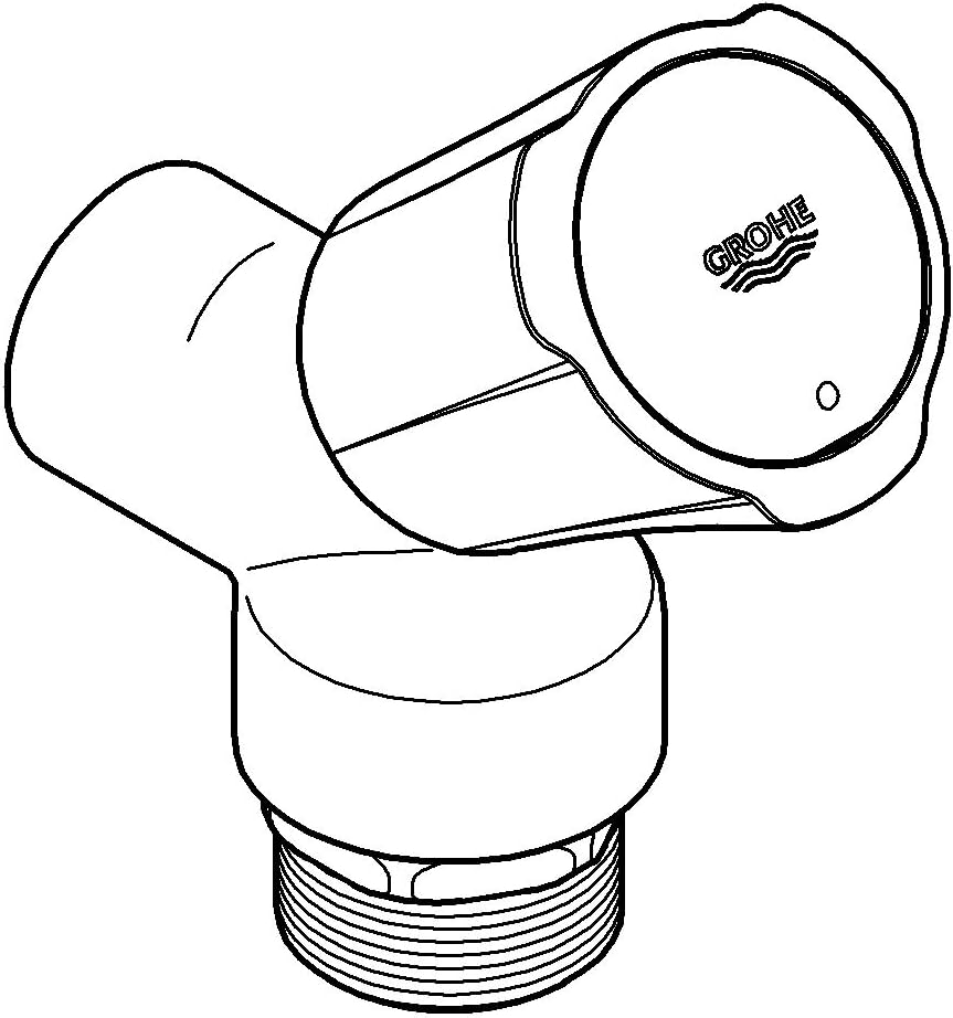GROHE Costa L Stop Cock Chrome 30008001, Silber, 1/2 Pulgadas - Image 4