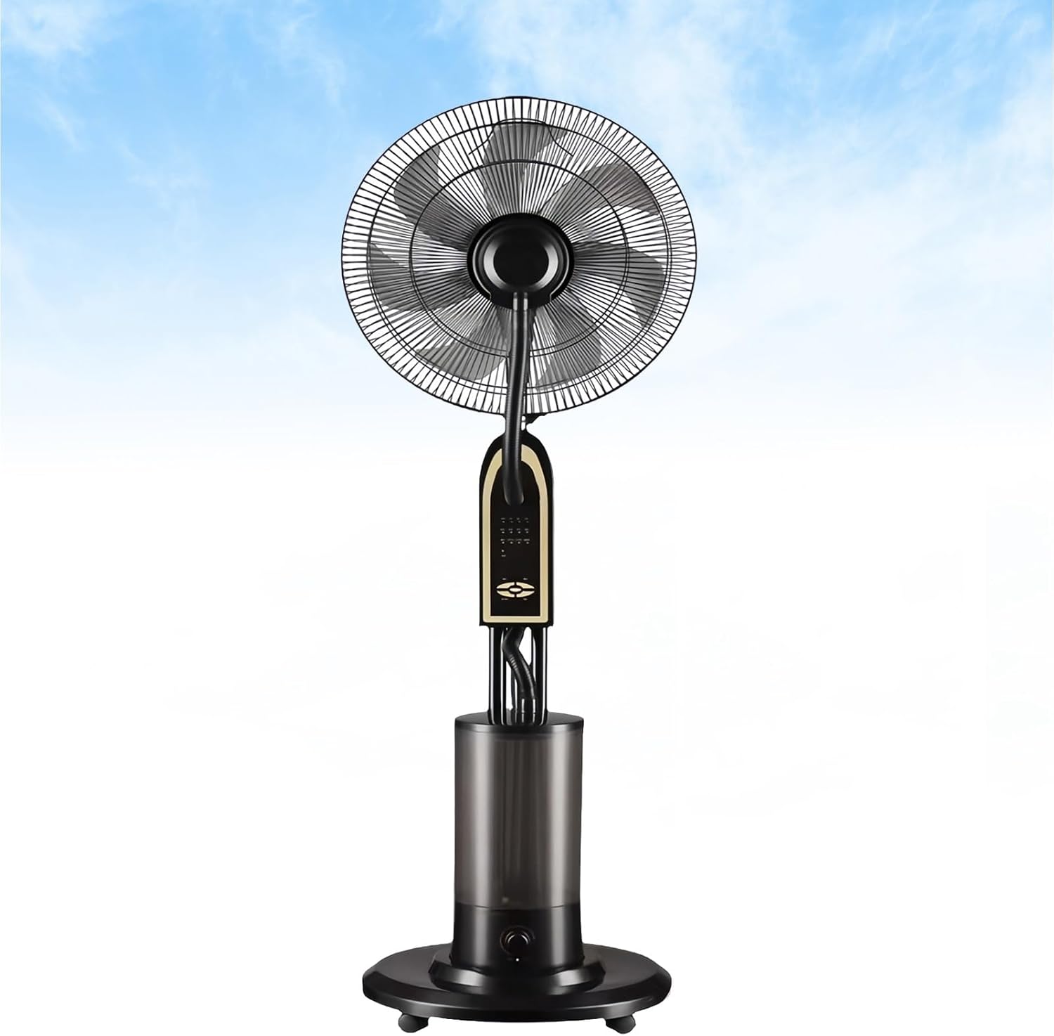 Oscillating Misting Tower Fan With 4L Water Tank 16-Inch Floor Cooling Fan 3 Cooling Speeds Pedestal Fans For Indoor/Outdoor With Timer & Remote Control