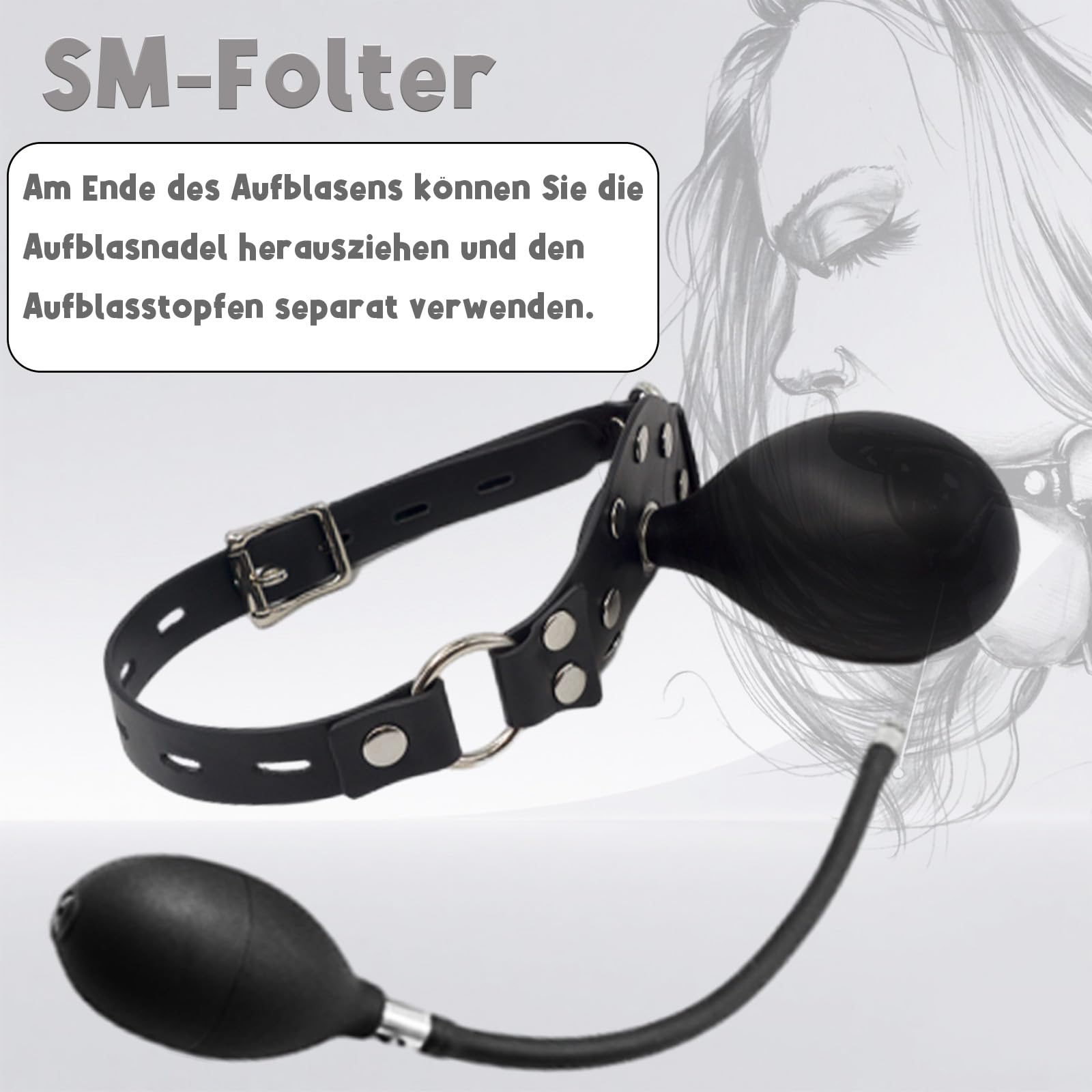 Baillon Sexuelle Bdsm Baillon Sm Bouche Ouverte Gode Gonflable Ball Gag Cagoule Bdsms Set Accessoires Hard Bondage Bdsm Sexe Sm Femme Bdsm Extrêmes Pour Femmes Et Hommes